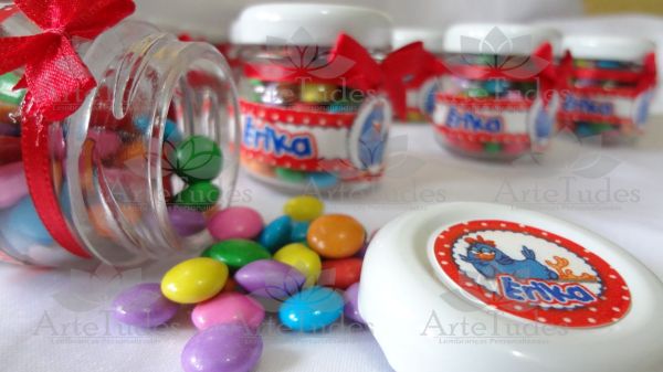 Potinho Redondo com mini confete - Galinha Pintadinha