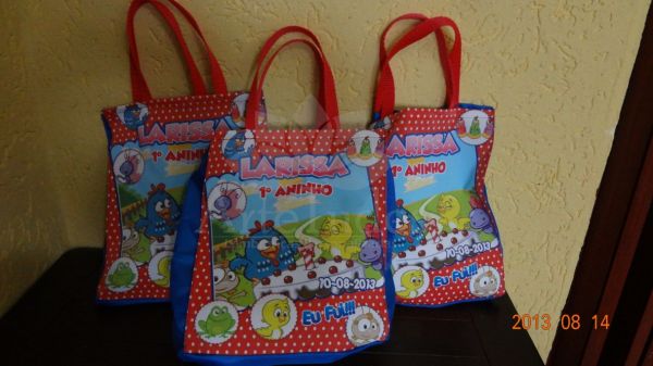 Sacolinha de Sarja - Galinha pintadinha